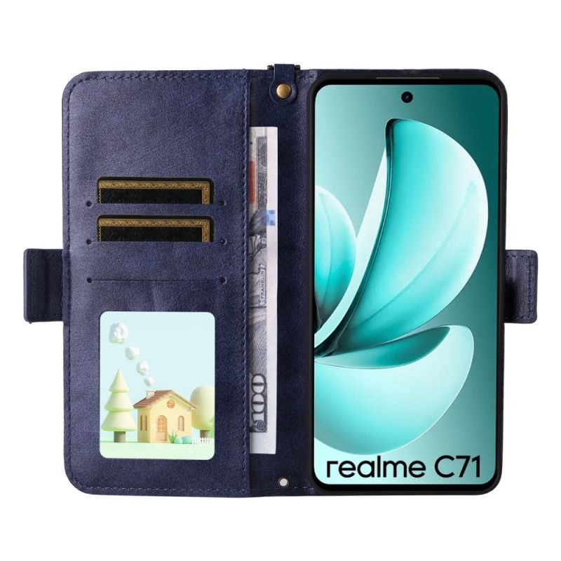 Folio Deksel Realme C75 Lommebok Beskyttelse Deksel