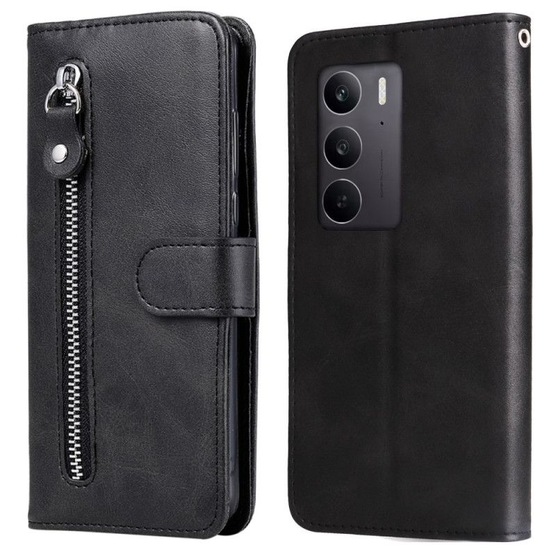 Lærdeksel Folio Deksel Realme C75 Glidelåslomme