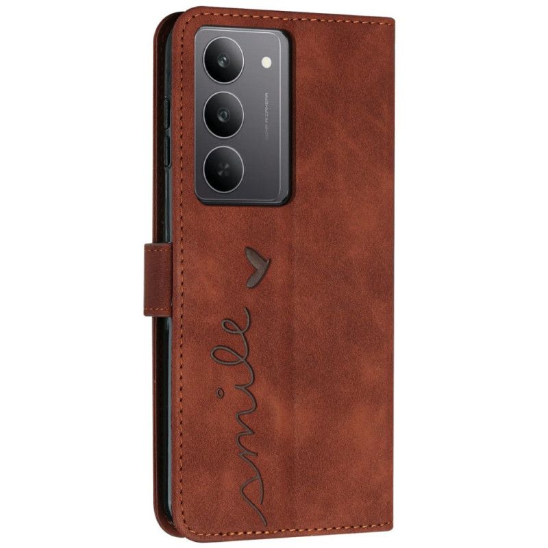 Lærdeksel Folio Deksel Realme C75 Mobildeksel Smil