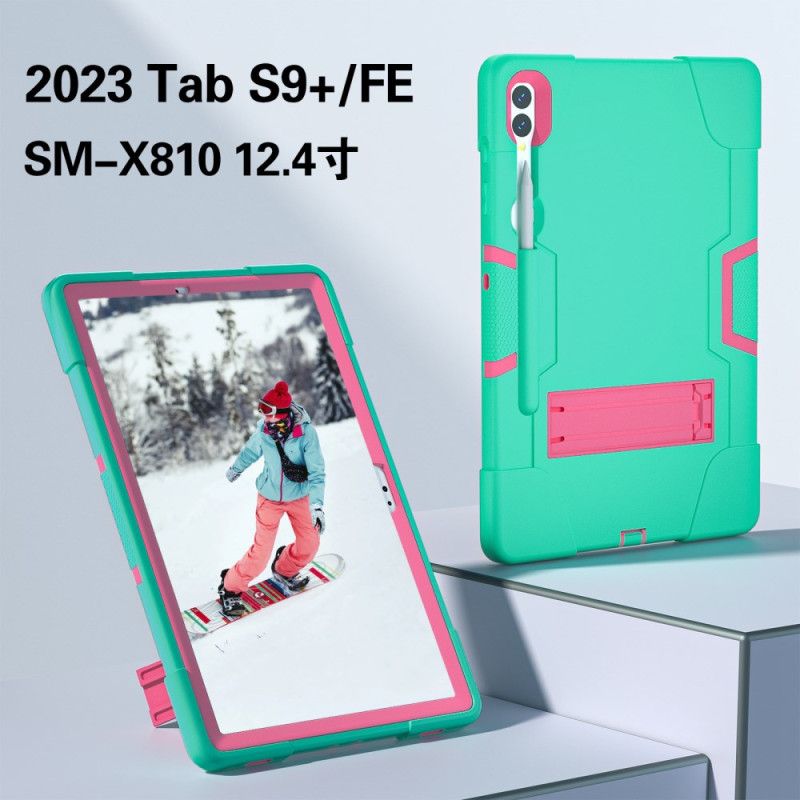 Deksel Samsung Galaxy Tab S9 Plus Ultra Motstandsdyktig Tofarget Med Støtte
