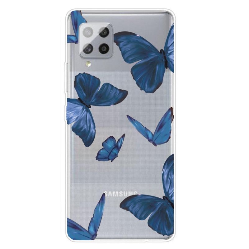 Deksel Samsung Galaxy A42 5G Rosa Ville Sommerfugler