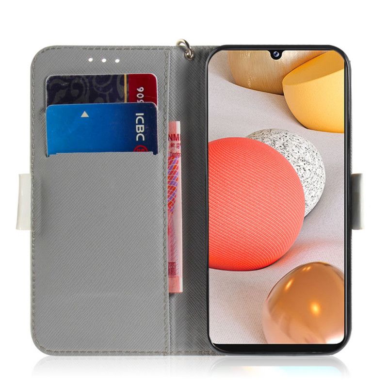 Folio Deksel Samsung Galaxy A42 5G Tomat På Tanga Katten