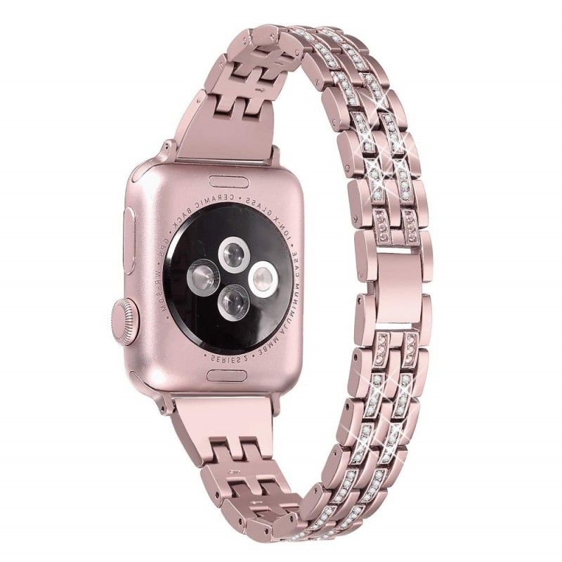 Apple Klokkerem 44/42 Mm Rustfritt Og Rhinestones