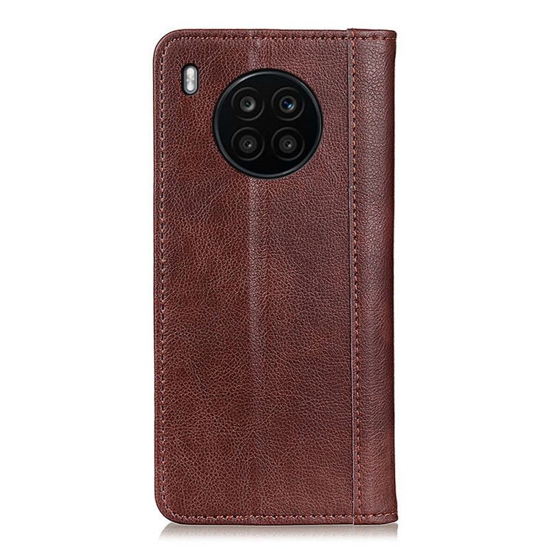Folio Deksel Huawei Nova 8i / Honor 50 Lite Elegance Split Litchi Leather