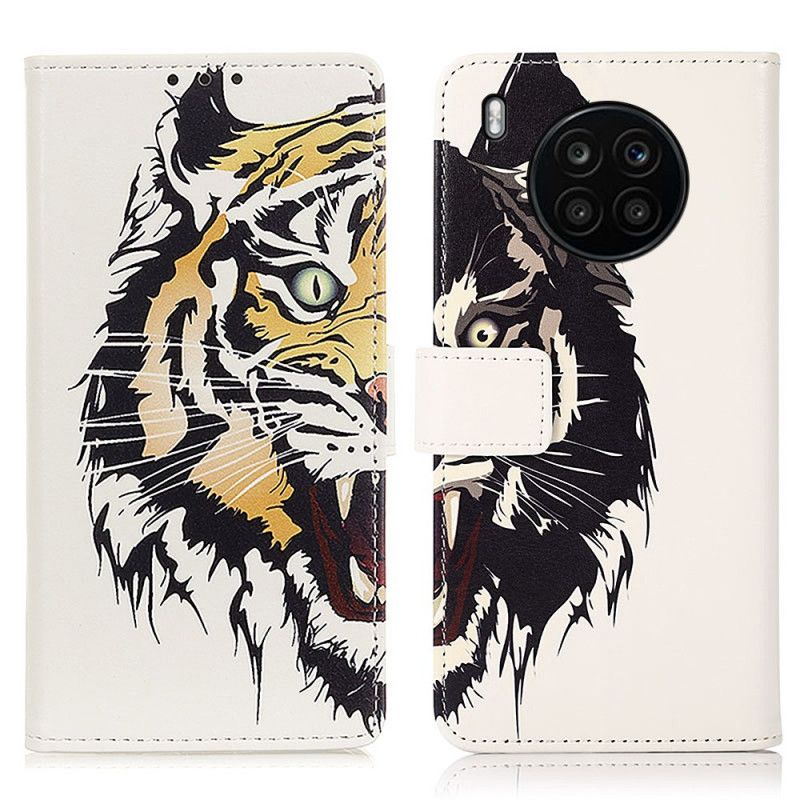 Folio Deksel Huawei Nova 8i / Honor 50 Lite Fierce Tiger