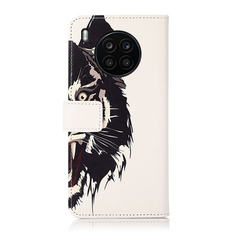 Folio Deksel Huawei Nova 8i / Honor 50 Lite Fierce Tiger