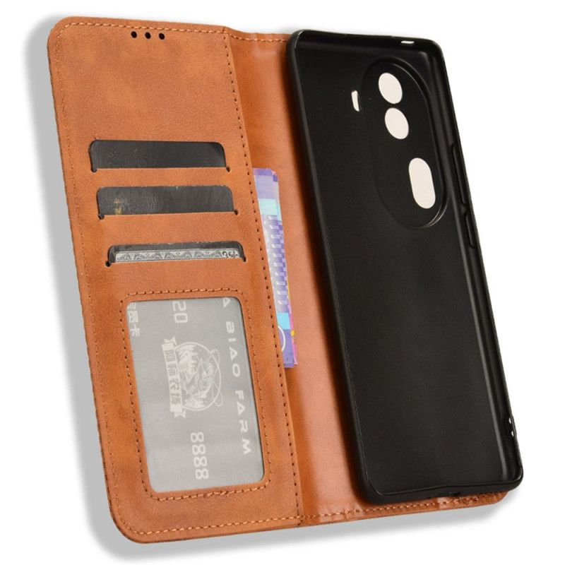 Folio Deksel Lær Oppo Reno 11 Pro 5g Mobildeksel Retro