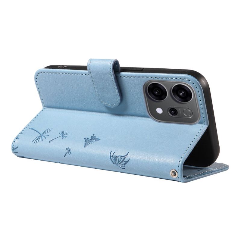 Folio Deksel Oppo Reno 14 5g Løvetann Med Stropp