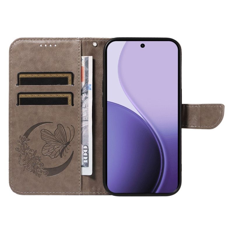 Folio Deksel Oppo Reno 14 5g Sommerfugldesign Beskyttelse Deksel