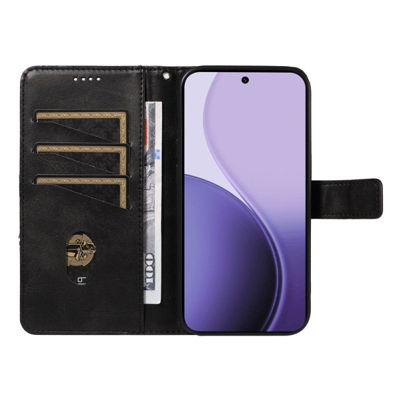 Folio Deksel Oppo Reno 14 5g Tofargede Linjer