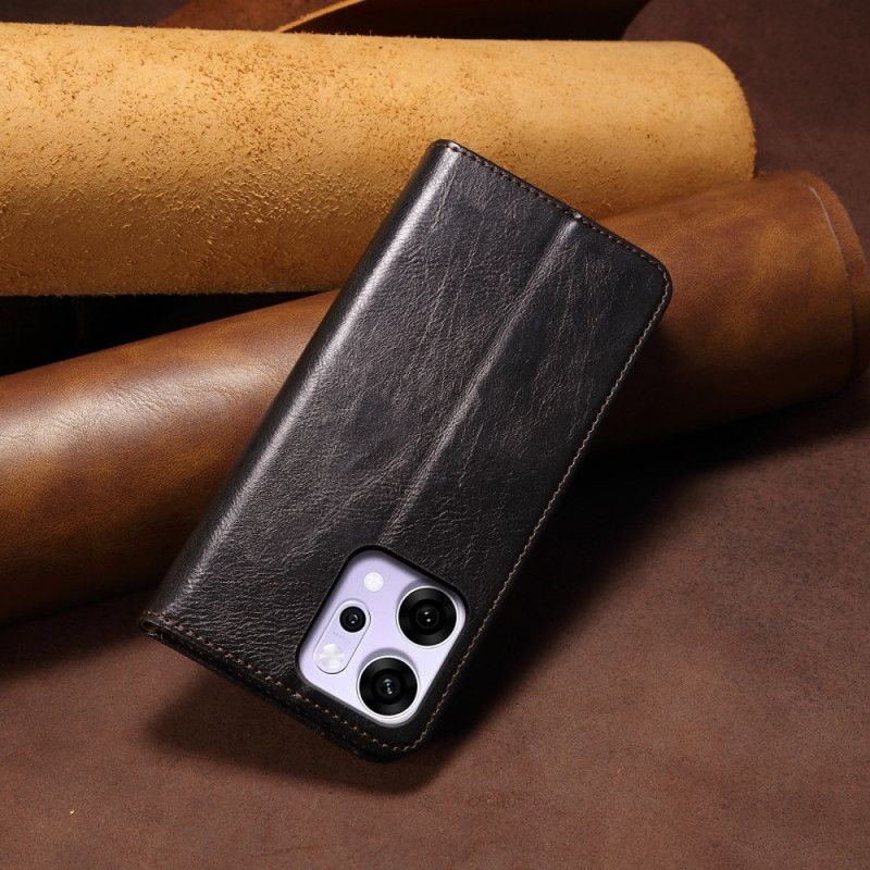 Folio Deksel Oppo Reno 14 5g Vokset Kunstskinn Beskyttelse Deksel