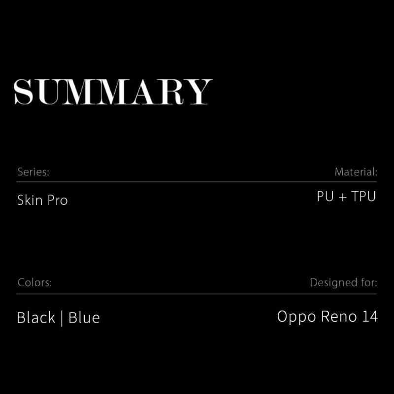 Folio Deksel Til Oppo Reno 14 5g Skin Pro Dux Ducis-serien
