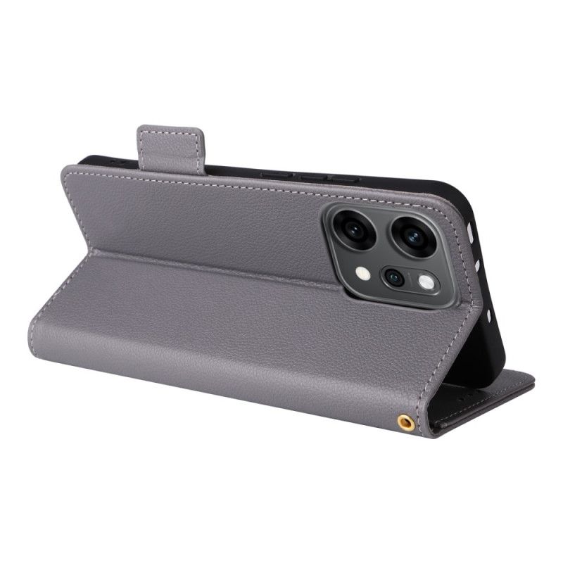 Folio Deksel Til Oppo Reno 14 5g Teksturert Med Stropp