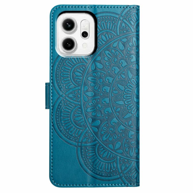 Lærdeksel Folio Deksel Oppo Reno 14 5g Mobildeksel Gravert Mandala
