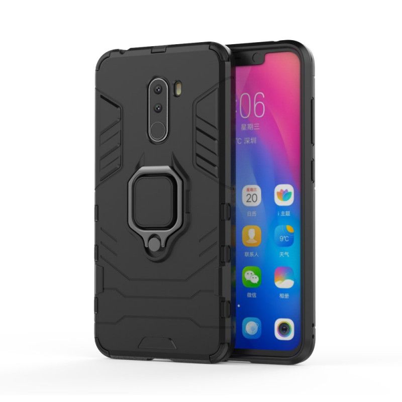 Deksel Xiaomi Pocophone F1 Svart Motstandsdyktig Ring