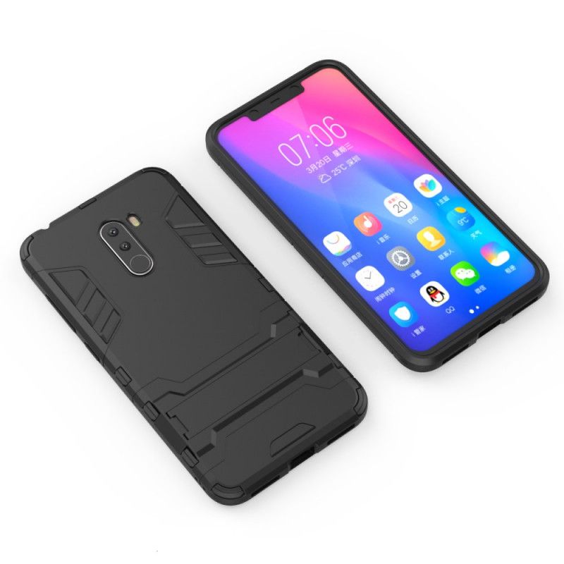 Deksel Xiaomi Pocophone F1 Svart Ultrabestandig Tunge Anti-fall