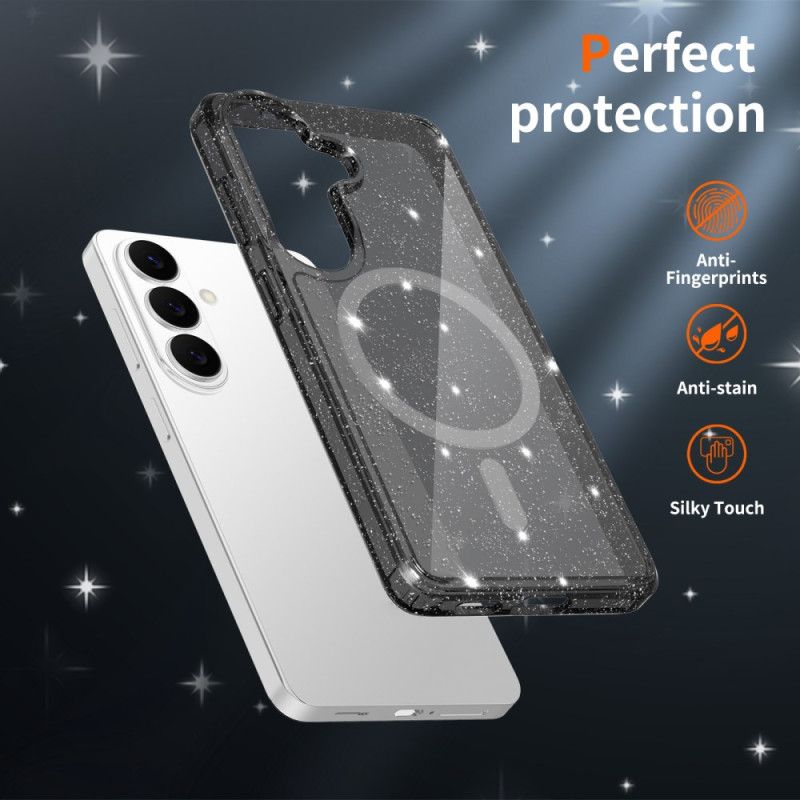 Deksel Samsung Galaxy S26 Glitter Magnetisk Lommebok