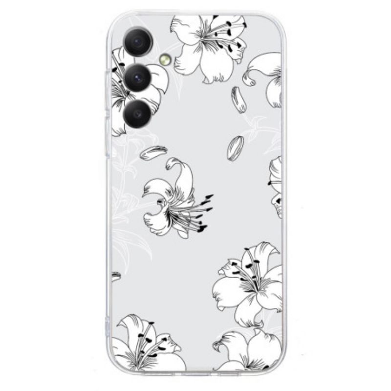 Deksel Samsung Galaxy S26 Hvite Blomster Beskyttelse Deksel