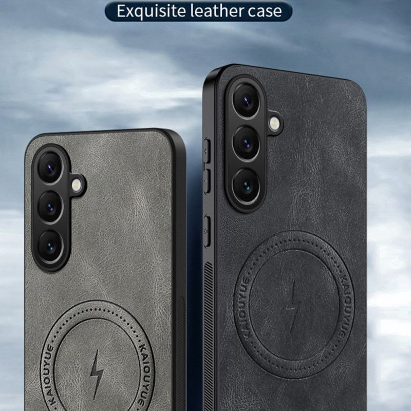 Deksel Samsung Galaxy S26 Magnetisk Med Skinneffekt Beskyttelse Deksel