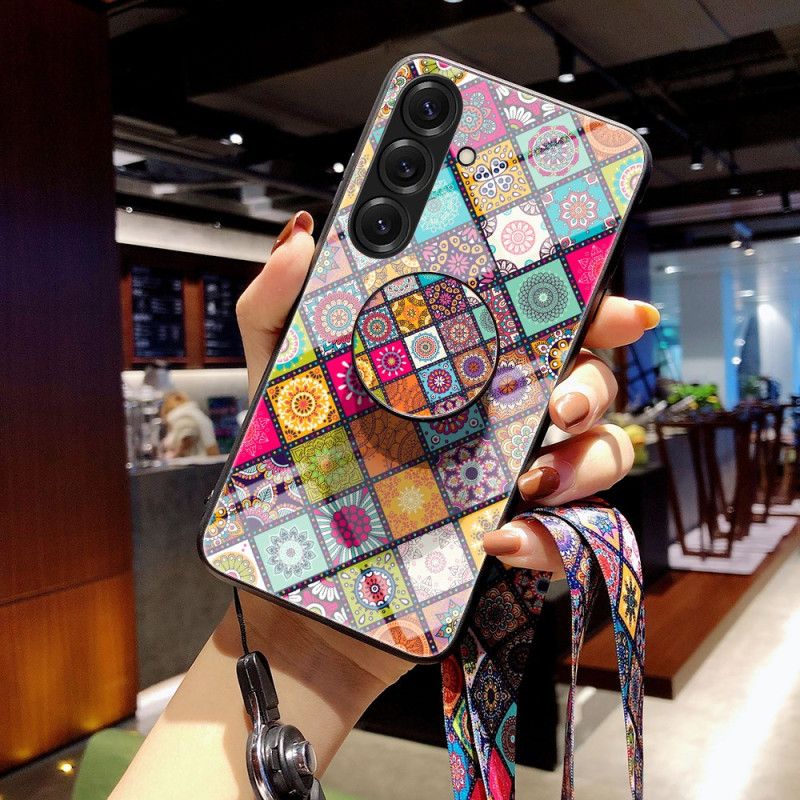 Deksel Samsung Galaxy S26 Mobildeksel Patchwork-stativ Og Stropp