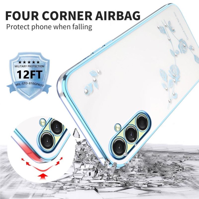 Deksel Samsung Galaxy S26 Mobildeksel Strass Og Blomster Kadem