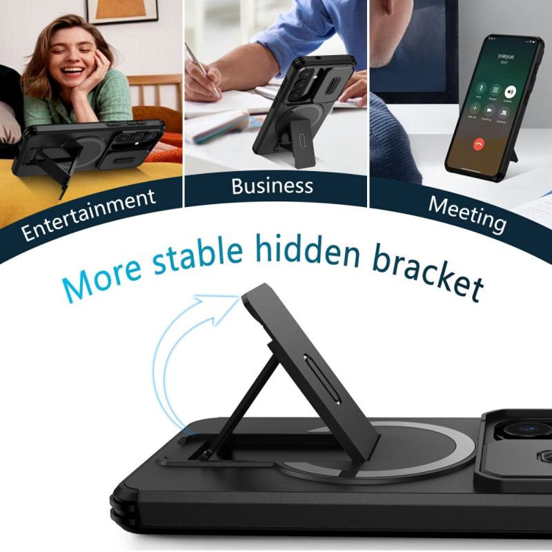 Deksel Samsung Galaxy S26 Skyvbart Magnetisk Støtte Og Kameradeksel