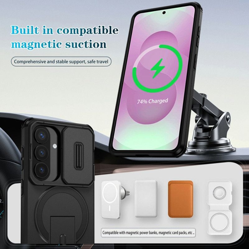 Deksel Samsung Galaxy S26 Skyvbart Magnetisk Støtte Og Kameradeksel