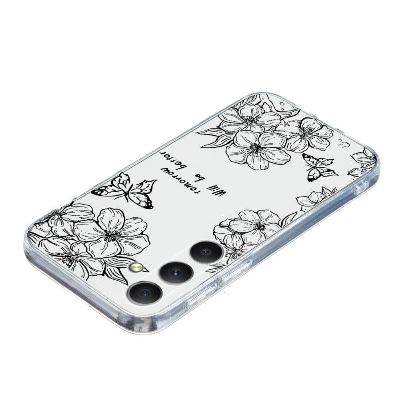 Deksel Samsung Galaxy S26 Svarte Blomster