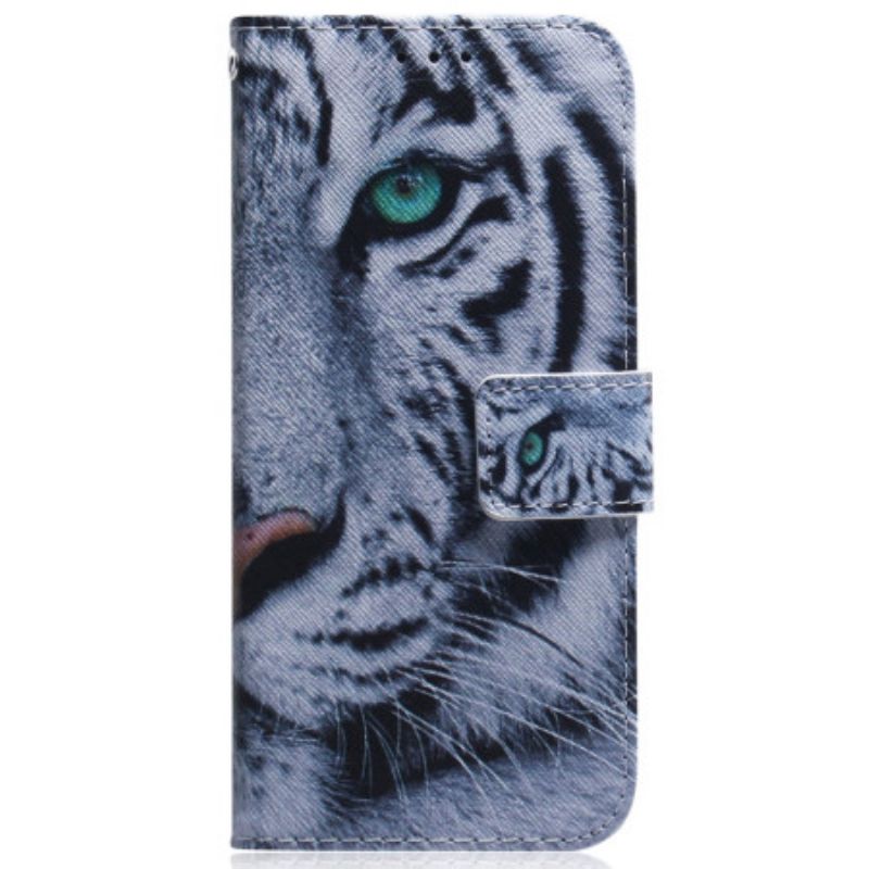 Folio Deksel Samsung Galaxy S26 Hvit Tiger