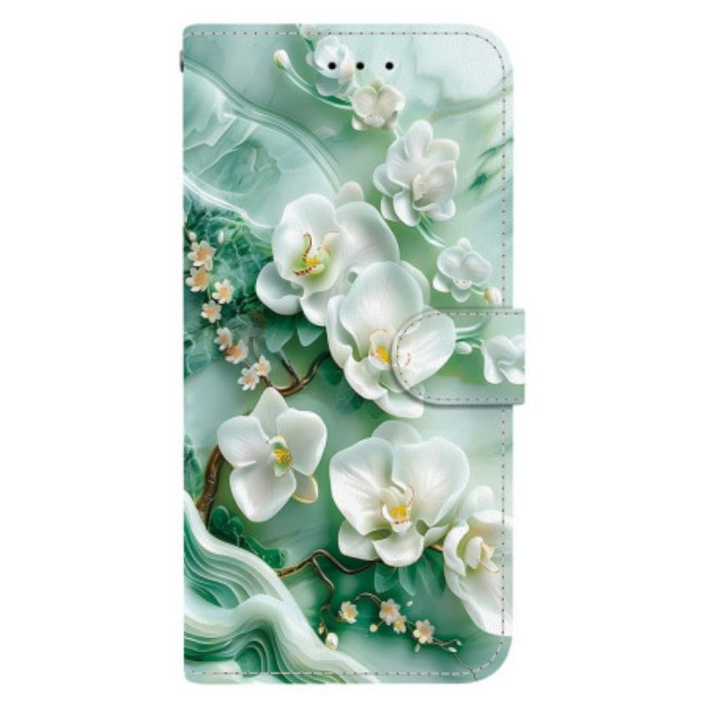 Folio Deksel Samsung Galaxy S26 Jadeblomster