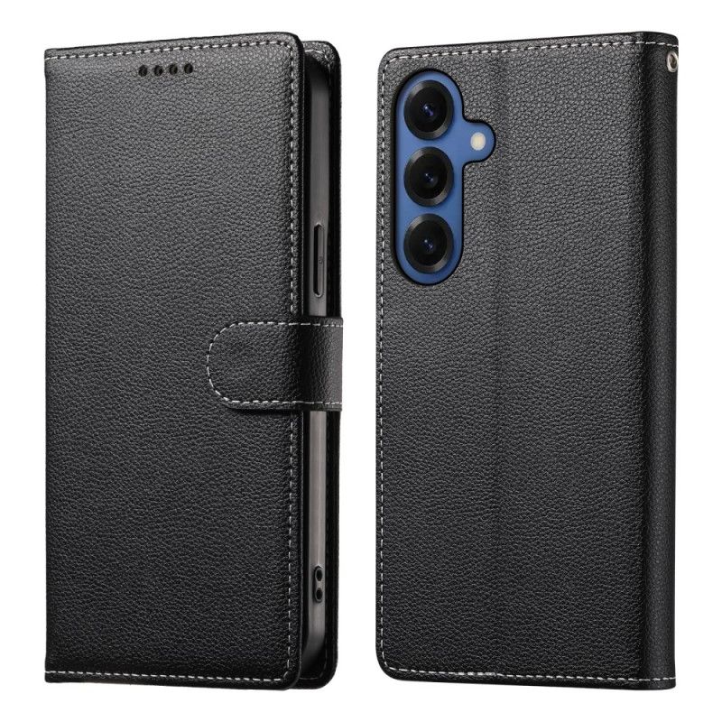 Folio Deksel Samsung Galaxy S26 Litchi-tekstur Beskyttelse Deksel