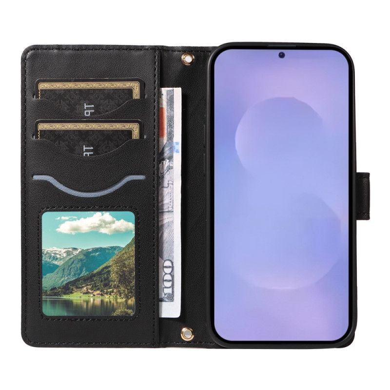 Folio Deksel Samsung Galaxy S26 Vattert Med Stropper Beskyttelse Deksel