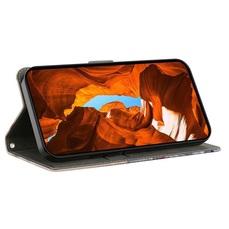 Lærdeksel Folio Deksel Samsung Galaxy S26 Mobildeksel Gulllotus