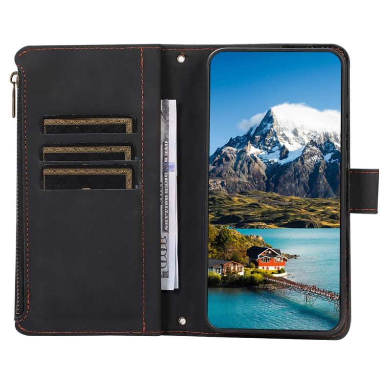 Lærdeksel Folio Deksel Samsung Galaxy S26 Mobildeksel Lommebok Med 9 Kortspor