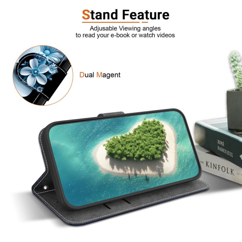 Lærdeksel Folio Deksel Samsung Galaxy S26 Svart Orkide