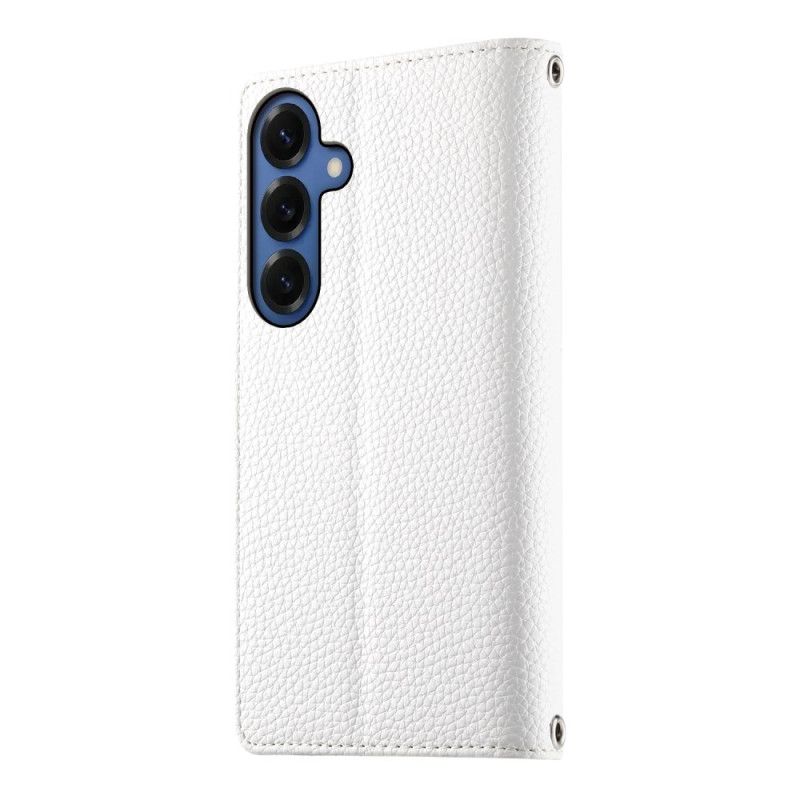 Lærdeksel Folio Deksel Samsung Galaxy S26 Tofarget Lommebok Med Stropper