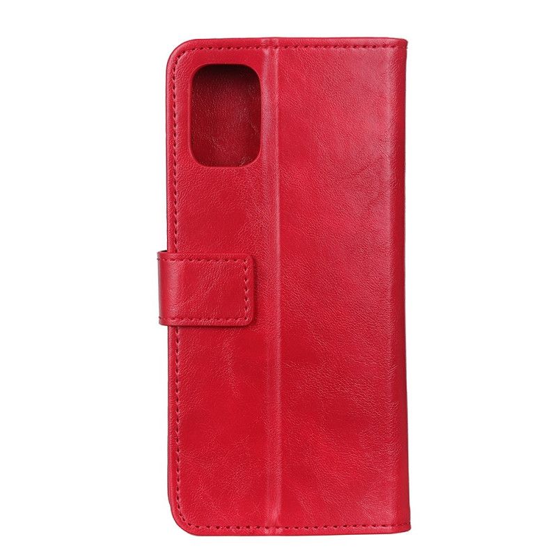 Folio Deksel Xiaomi Mi 10 Lite Rød Khazneh Eleganse Skinnstil Anti-fall
