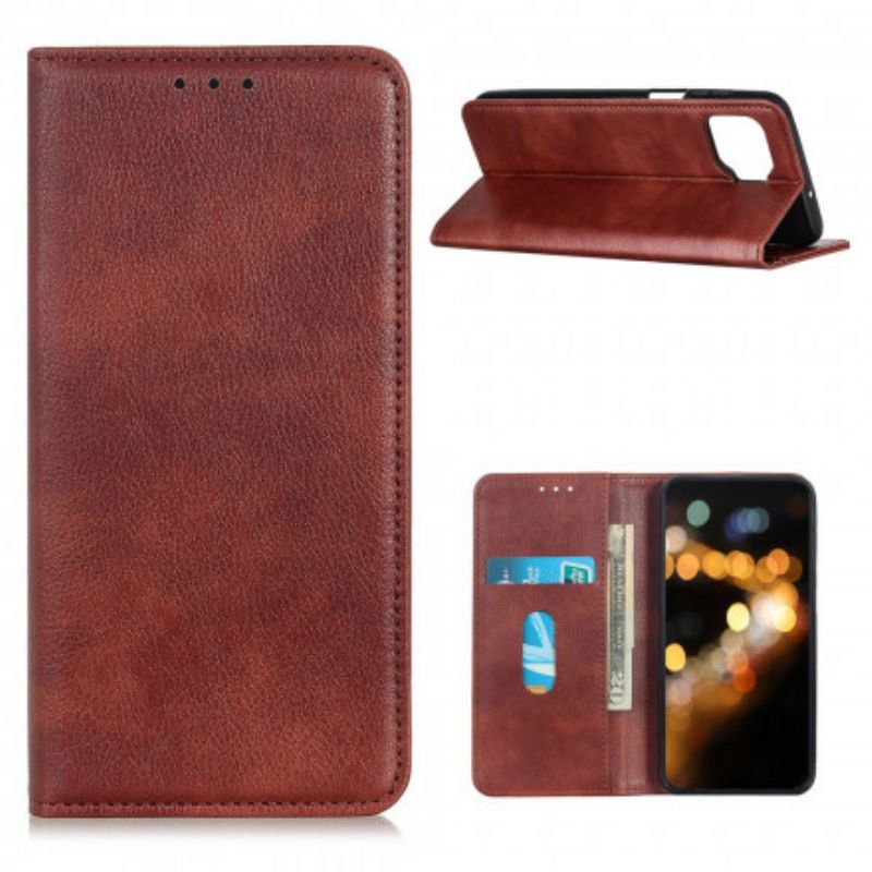 Folio Deksel Lær Moto G 5g Plus Elegance Split Litchi Leather