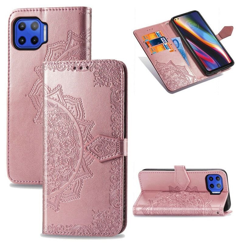 Lærdeksel Folio Deksel Moto G 5g Plus Mobildeksel Mandala Middelalder