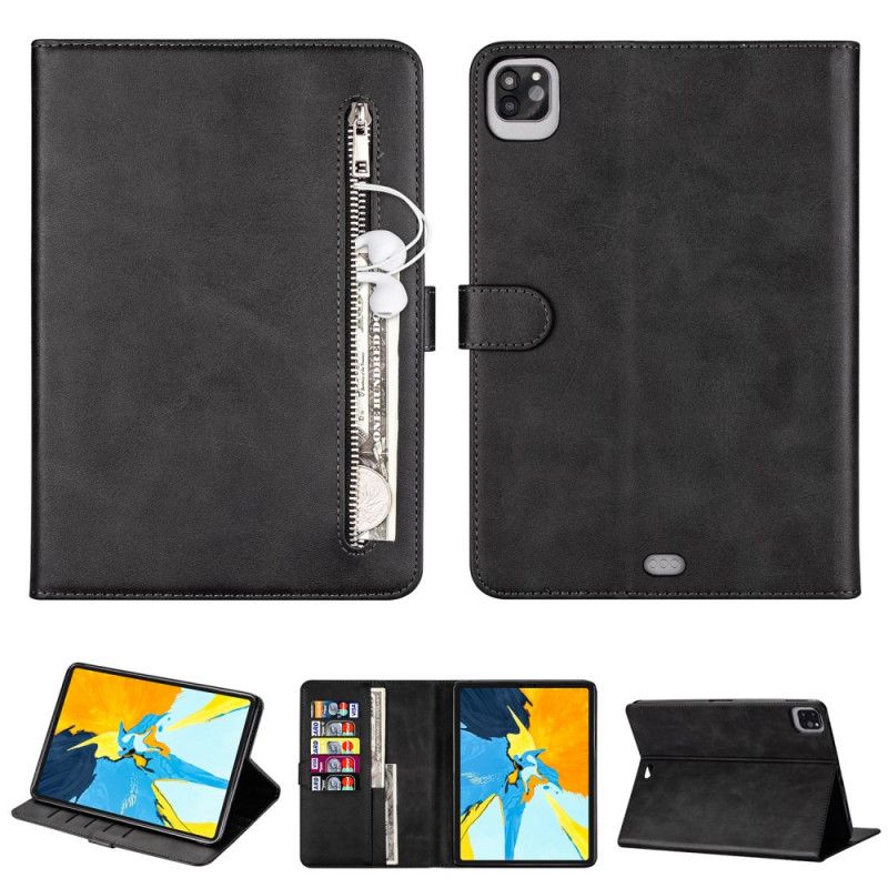 Folio Deksel for iPad Pro 12.9" (2018) (2020) Svart Glidelås
