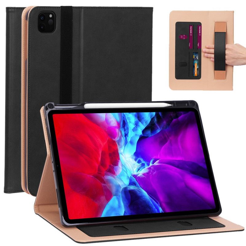 Hylster iPad Pro 12.9" (2018) (2020) Svart Elastisk Bånd