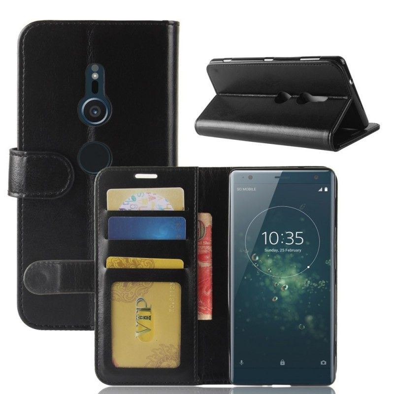 Folio Deksel for Sony Xperia XZ2 Svart Ultra Kunstlær