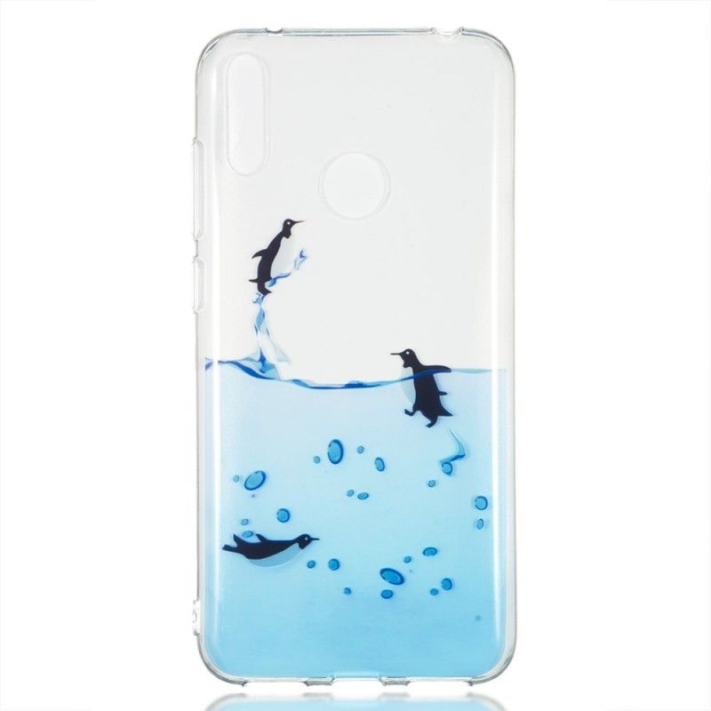 Deksel for Huawei Y7 2019 Gjennomsiktig Pingvinspill