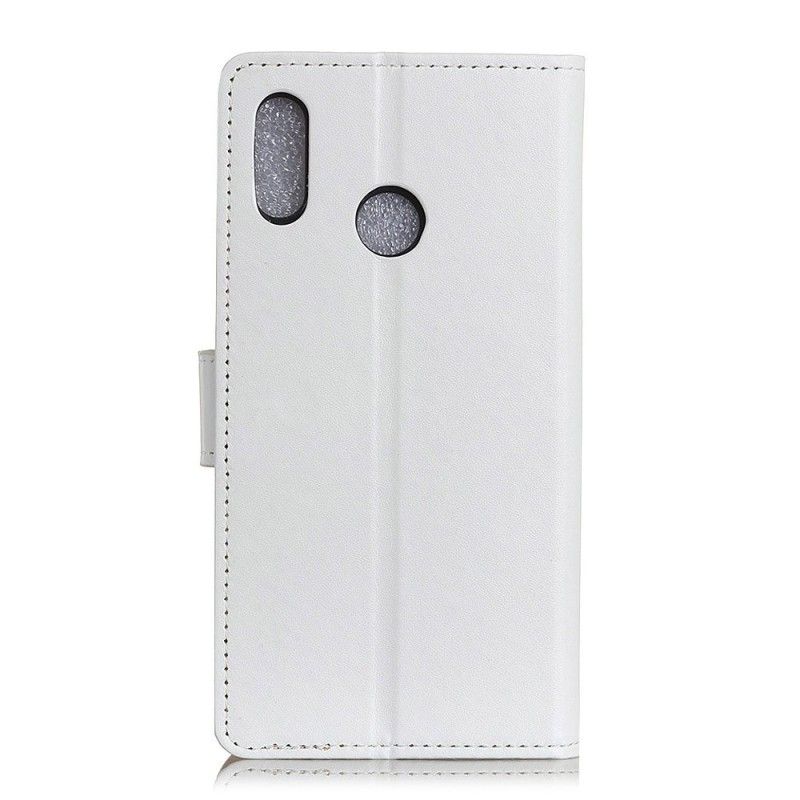 Lærdeksel Folio Deksel Huawei Y7 2019 Mørkeblå Enkelt Kunstlær
