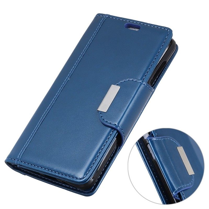 Lærdeksel Folio Deksel Huawei Y7 2019 Svart Faux Skinn Eleganse Nedleggelse