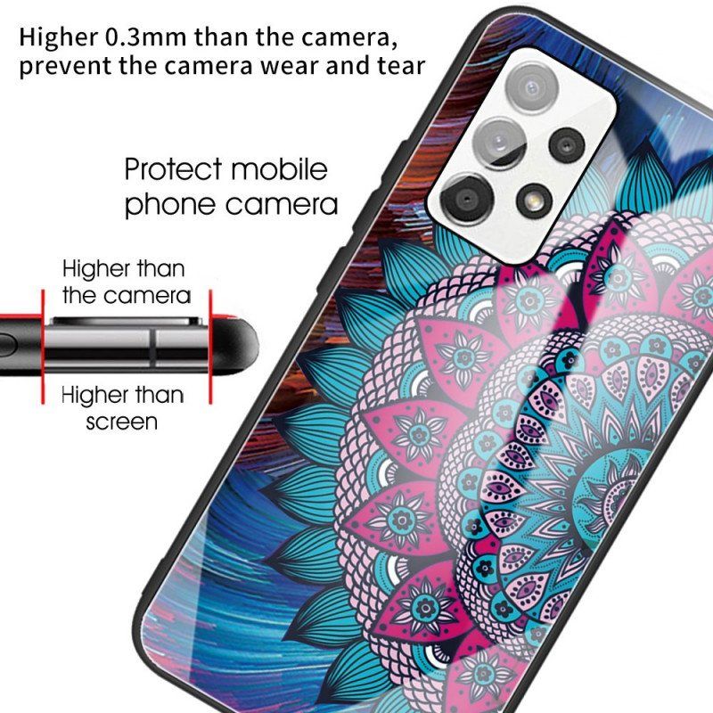 Deksel Til Samsung Galaxy A53 5G Mandala Herdet Glass