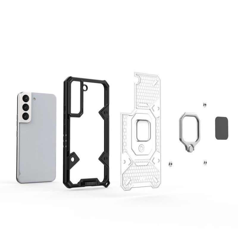 Deksel Til Samsung Galaxy S22 5G Honeycomb Med Ring
