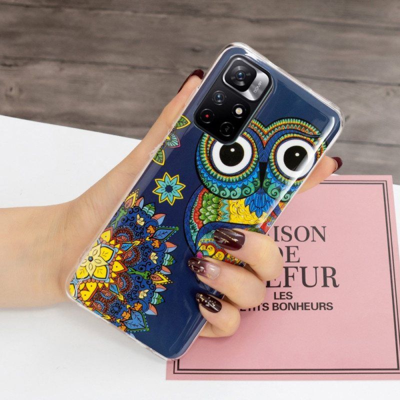 Deksel Til Xiaomi Redmi Note 11 Pro Plus 5G Fluorescerende Ugle Mandala