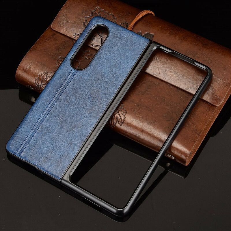 Deksel Samsung Galaxy Z Fold 3 5g Mobildeksel Skinneffekt Med Søm