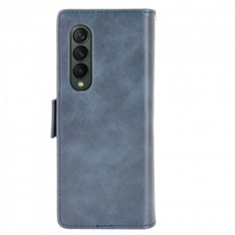 Folio Deksel Samsung Galaxy Z Fold 3 5g Stilisert Skinneffekt